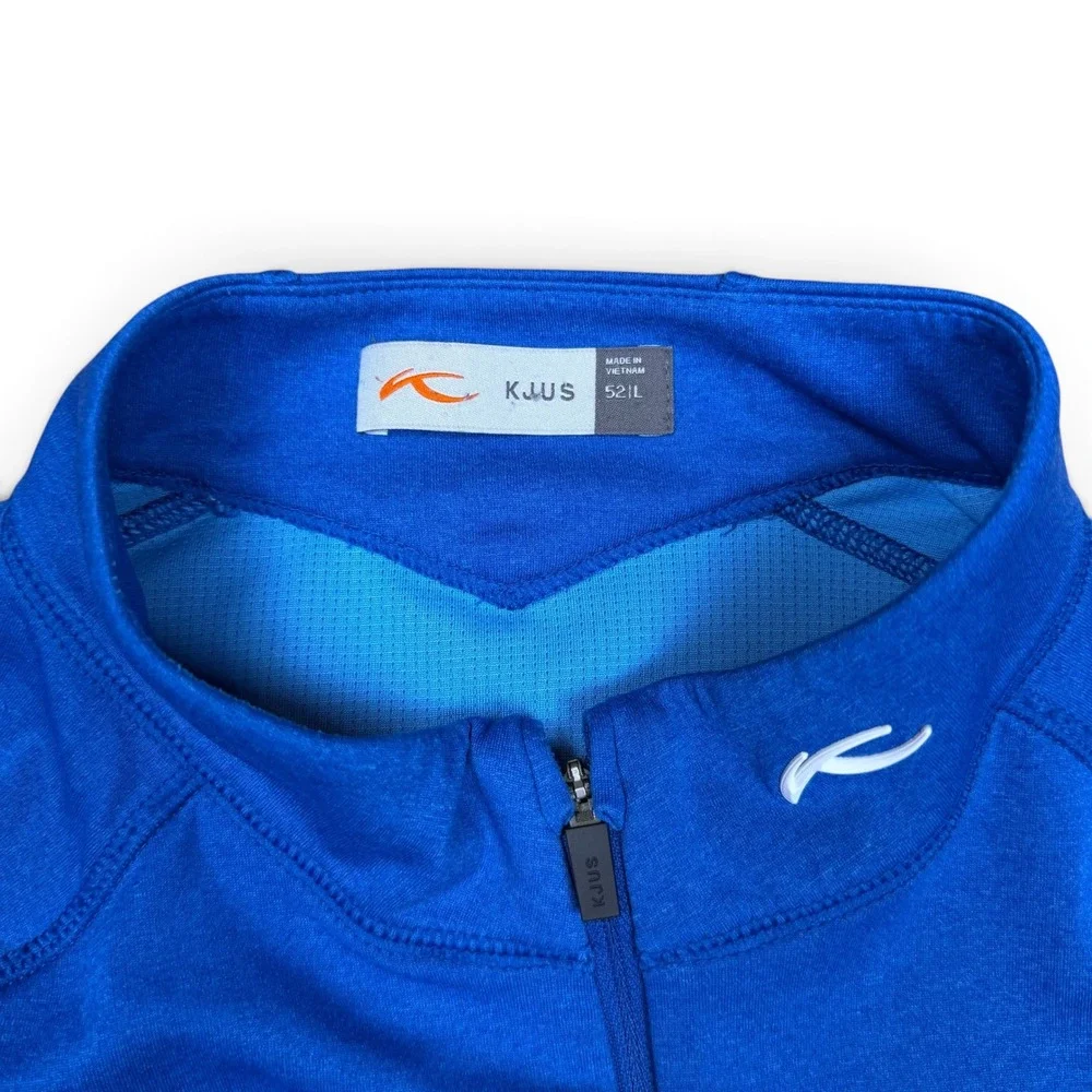 KJUS Men Keano Half Zip Pullover Blue MG25-D04 Size 52 L Duck logo